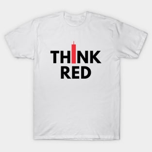 Think Red (Candle Stick) Black T-Shirt